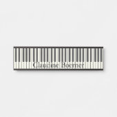 Pianotoetsenbord Naam Bord Deurbordje (Voorkant)