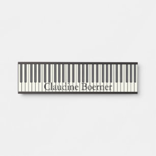 Pianotoetsenbord Naam Bord Deurbordje