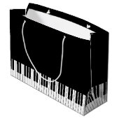 Pianotoetsenbord Organische tas met grote cadeaus Large Cadeauzakje (Achterkant Gekanteld)