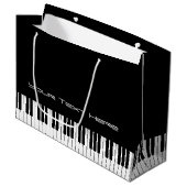 Pianotoetsenbord Organische tas met grote cadeaus Large Cadeauzakje (Voorkant Gekanteld)
