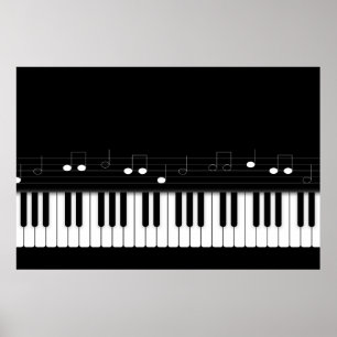 Pianotoetsenbord Poster