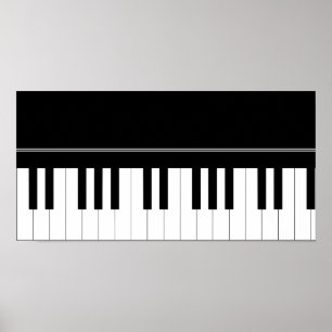 Pianotoetsenbord Poster