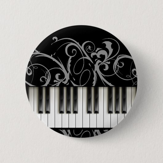 Pianotoetsenbord Ronde Button 5,7 Cm (Voorkant)
