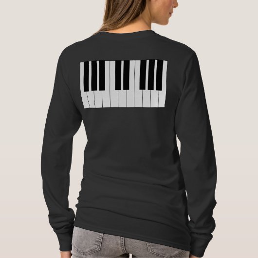 Pianotoetsenbord T-shirt (Achterkant)