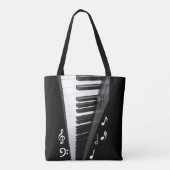 Pianotoetsenbord Tote Bag (Achterkant)