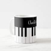 Pianotoetsenbord, zwarte en witte Mok (Voorkant links)