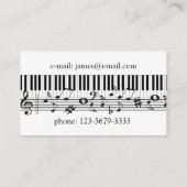 Pianotoetsenbordgolven Visitekaartje (Achterkant)
