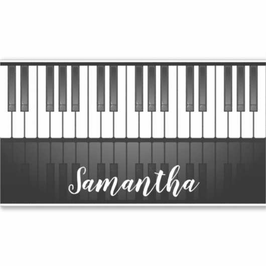 Pianotoetsenbordtoetsen Ontwerpcontour Sticker (Voorkant)