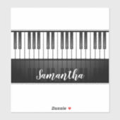 Pianotoetsenbordtoetsen Ontwerpcontour Sticker (Vel)