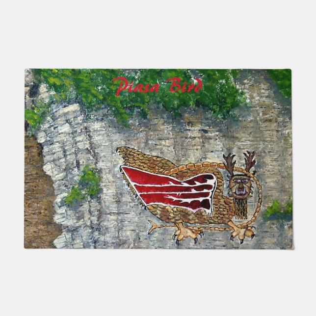 Piasa Bird Illinois Native American Legend Deurmat (Voorkant)