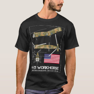 Piasecki H21 Workhorse American Cargo Helikopter D T-shirt