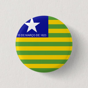 Piauí, Braziliaanse vlagknop Ronde Button 3,2 Cm
