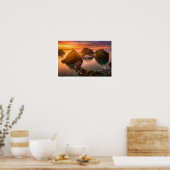 Piaynemo Sunset Raja Ampat Tropical Island Art Poster (Keuken)