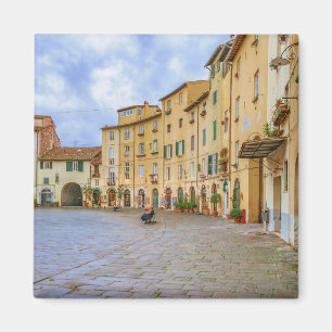 Piazza Anfiteatro, Lucca City, Italië Magneet