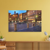 Piazza Del Campo bij de schemering, Siena. Canvas Afdruk (Insitu (Woonkamer))