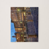 Piazza Del Campo bij de schemering, Siena. Legpuzzel (Verticaal)