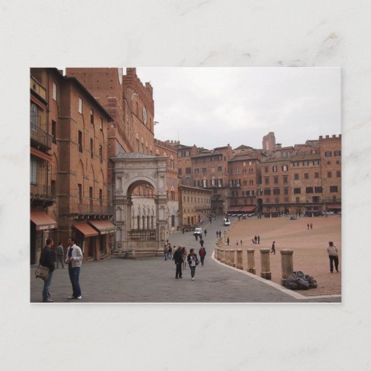 Piazza del Campo, carte postale de Sienne (Devant)