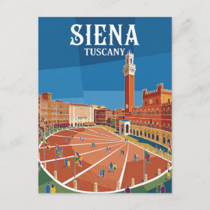 Piazza del Campo Italië Briefkaart