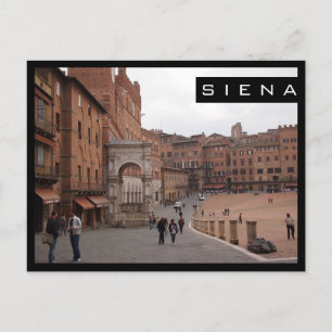 Piazza del Campo, Siena black frame postcard Briefkaart
