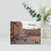 Piazza del Campo, Siena text briefkaart (Staand voorkant)