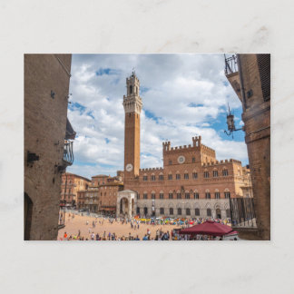 Piazza del Campo, Siena, Toscane, Italië Ansichtka Briefkaart