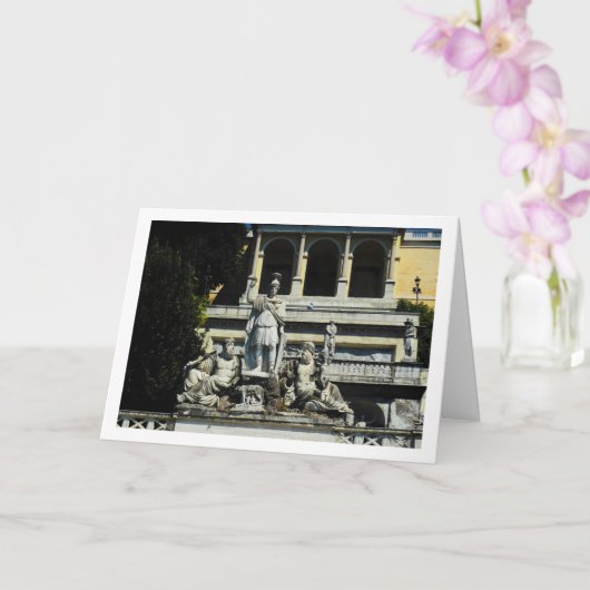 Piazza Del Popolo, Rome, Italië Kaart (Orchidee)