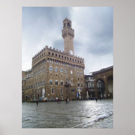 Piazza della Signoria, Florence Poster (Voorkant)