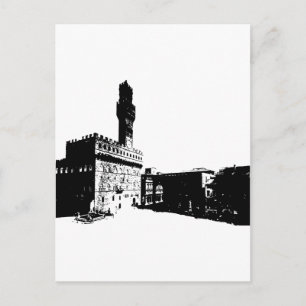 Piazza della Signoria in Florence, Centraal-Italië Briefkaart