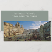 Piazza Navona, invitation de coutume d'art de Rome (Devant / Derrière)