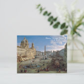 Piazza Navona, Rome carte postale personnalisée (Debout devant)