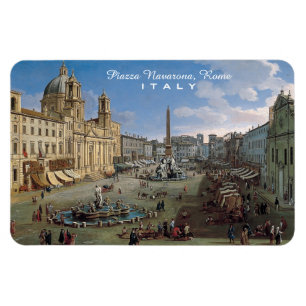 Piazza Navona, Rome custom art magnet Magneet