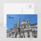 Piazza Navona-Rome, Italië Briefkaart (Voorkant / Achterkant)