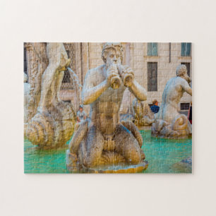 Piazza Navona Rome Italië . Legpuzzel