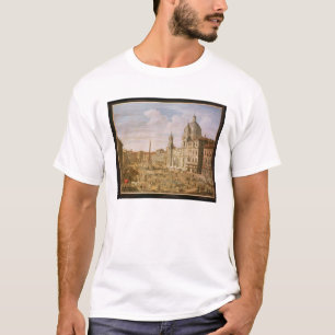 Piazza Navona, Rome, naar het zuiden gericht op Pa T-shirt