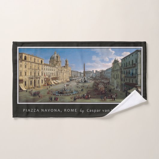 Piazza Navona, Rome serviette à main d'art (Serviette à main)