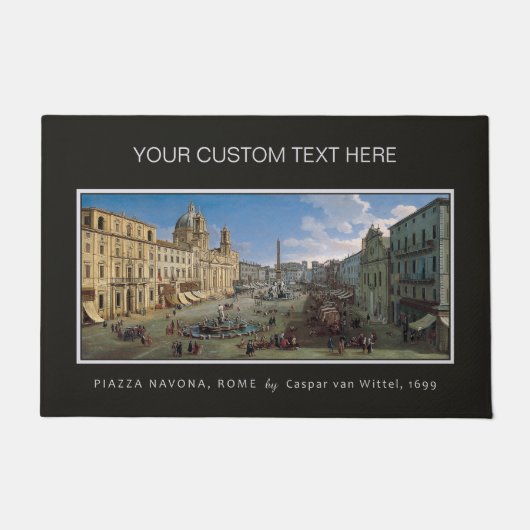 Piazza Navona, Rome tapis de porte sur mesure (Devant)