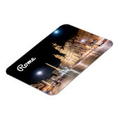 Piazza Navona 's nachts onder volle maan - Rome Magneet (Linkerzijde)