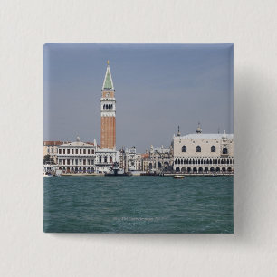 Piazza San Marco Venice Italië Vierkante Button 5,1 Cm