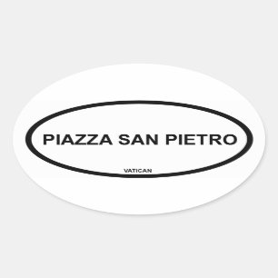 PIAZZA SAN PIETRO OVALE STICKER