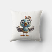 pic boisé Petit oiseau Jeter Oreiller (Verso)