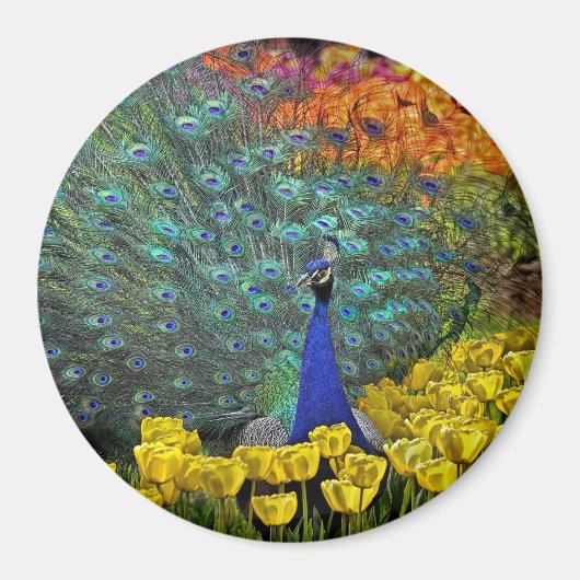 Pic dans les fleurs de printemps #1 Magnet (Devant)