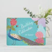 Pic floral sur le Invitation d'anniversaire de Blu (Debout devant)