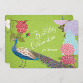 Pic floral sur le Invitation d'anniversaire de Gre (Devant / Derrière)