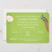 Pic floral sur le Invitation d'anniversaire de Gre (Dos)