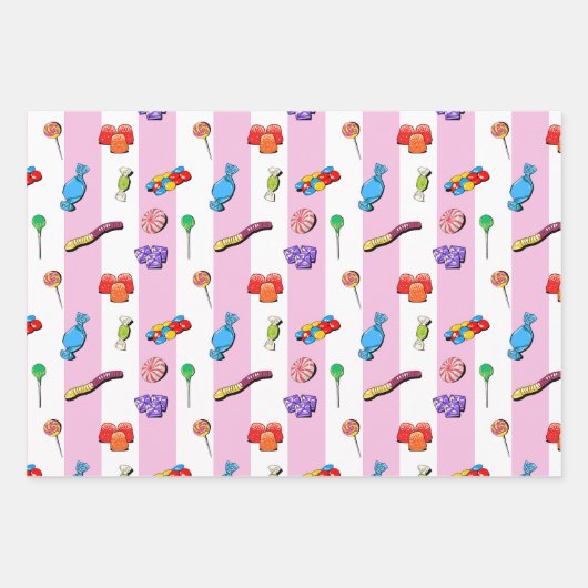 Pic 'n' mix Sweets Wrapper Papier Set (Devant 3)