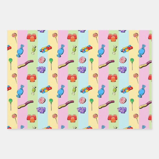 Pic 'n' mix Sweets Wrapper Papier Set (Devant)