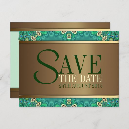 Pic or turquoise Enregistrer la carte postale Date (Devant / Derrière)