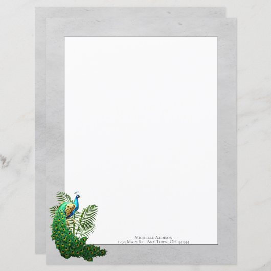 Pic Vibrant | Feuille de papier gris (Devant / Derrière)