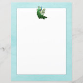 Pic Vibrant | Feuille de papier Turquoise (Dos)