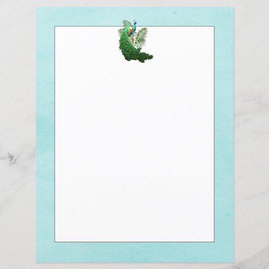 Pic Vibrant | Feuille de papier Turquoise (Dos)